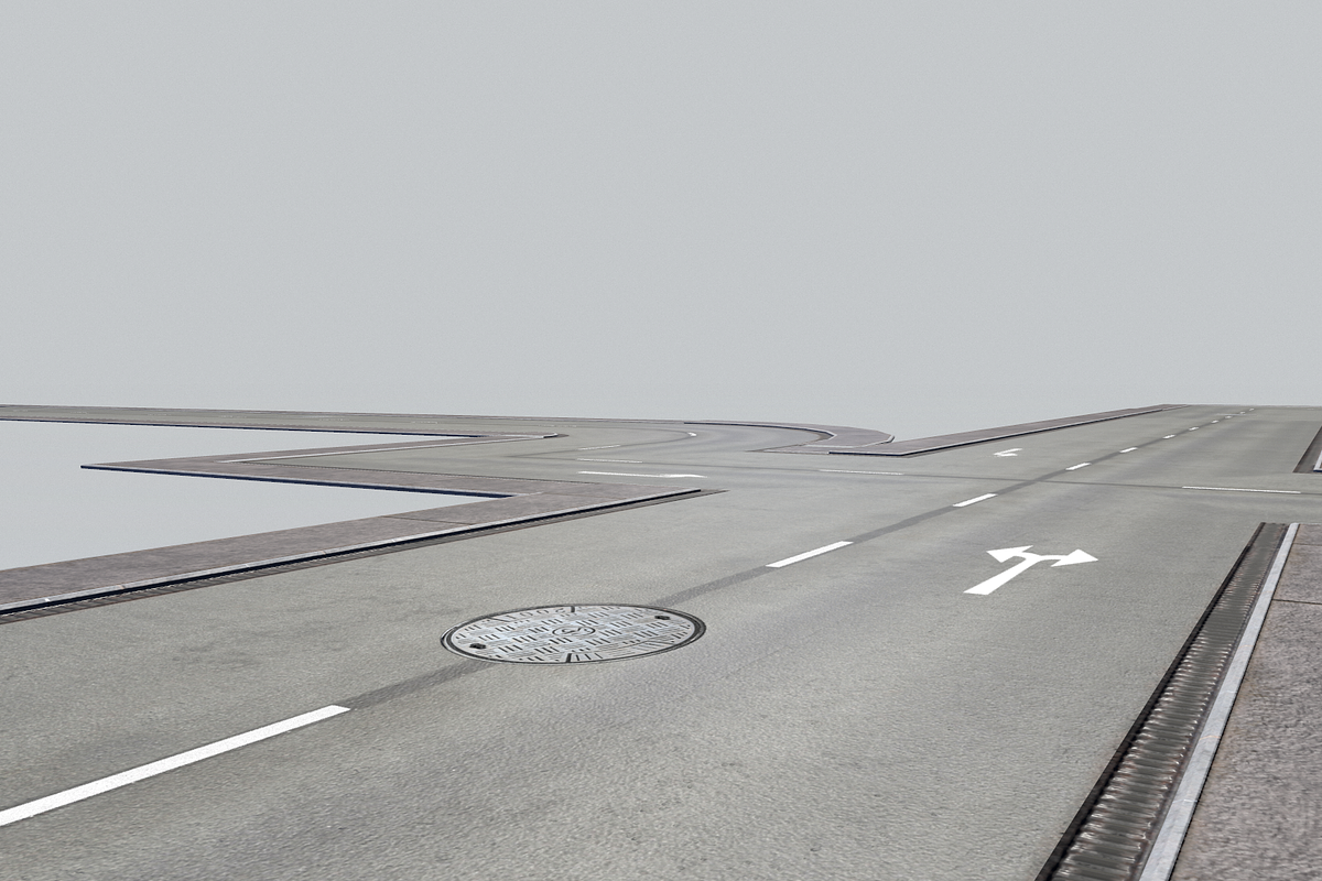 Road Modules PBR Pack, an Architecture 3D Model by Daniel Mikulik (Photo 16 of 24)