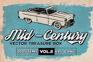 100 Retro Illustrations - Vol.2, an Illustration by Brigantine Designs