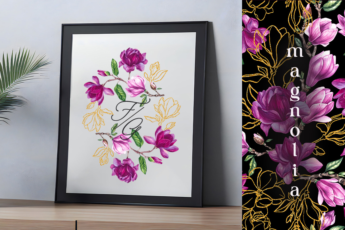 Magnolia PNG Watercolor Flowers, a Decorative Illustration by SashaKondr (Photo 5 of 13)