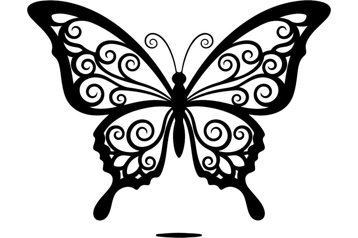 Elegant Butterfly Silhouette, an Object Graphic by Designer_Momina (Photo 10 of 20)