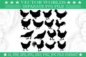 Chicken Svg, Bird Svg