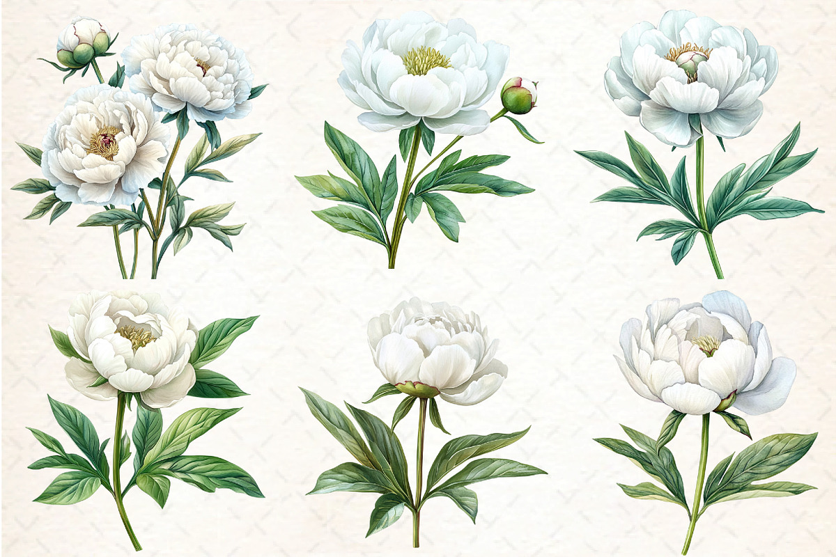 White Flowers Png Watercolor White P, an Illustration by DreamCafeArt (Photo 2 of 7)