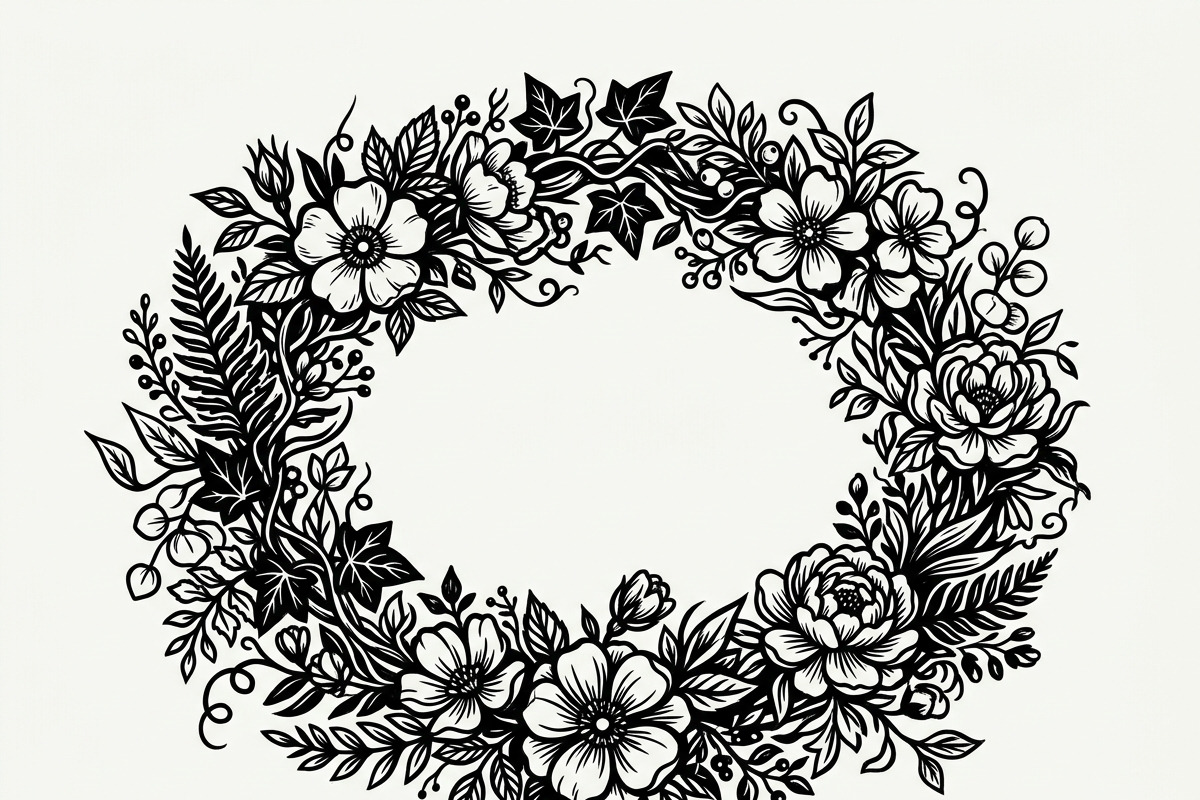 50 Elegant Floral Oval Mirror Frame, a Decorative Illustration by Amazin_art (Photo 24 of 29)
