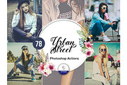 78 Urban Street Photoshop Actions, an Action Add-On by DreamColor (Thumbnail 1 of 6)