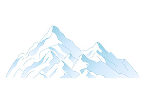 Snowy Mountain Top Vector