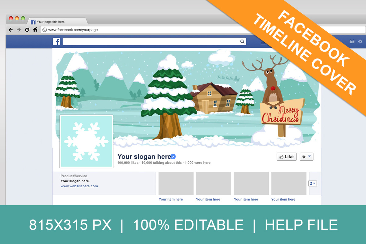 Christmas Facebook Timeline Covers, a Templates & Theme by land art (Photo 2 of 9)