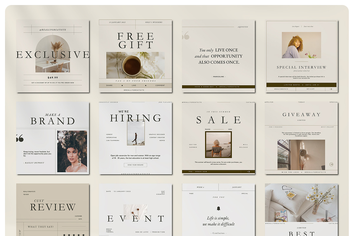 LAPER Social Media Kit | CANVA, a Social Media Template by BlancaLab Studio (Photo 8 of 9)