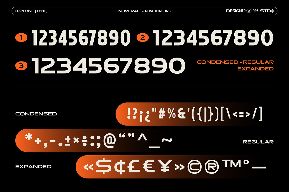 Gearlong – 3 Width Modern Sans Font, a Sans Serif Font by Drizy (Photo 5 of 10)