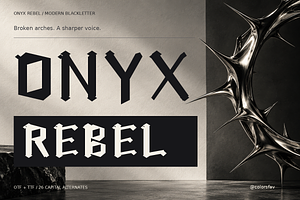 Onyx Rebel — Modern Blackletter Font