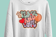 Peace and Love T-Shirt Design, an Object Illustration by Ahluva Studio (Thumbnail 6 of 7)