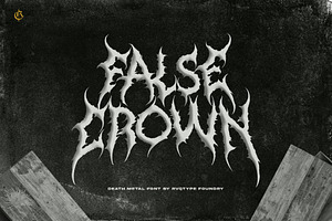 False Crown Death Metal Font