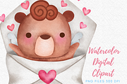 Cupid bear watercolor clipart, an Illustration by AkiraVilla (Thumbnail 4 of 13)