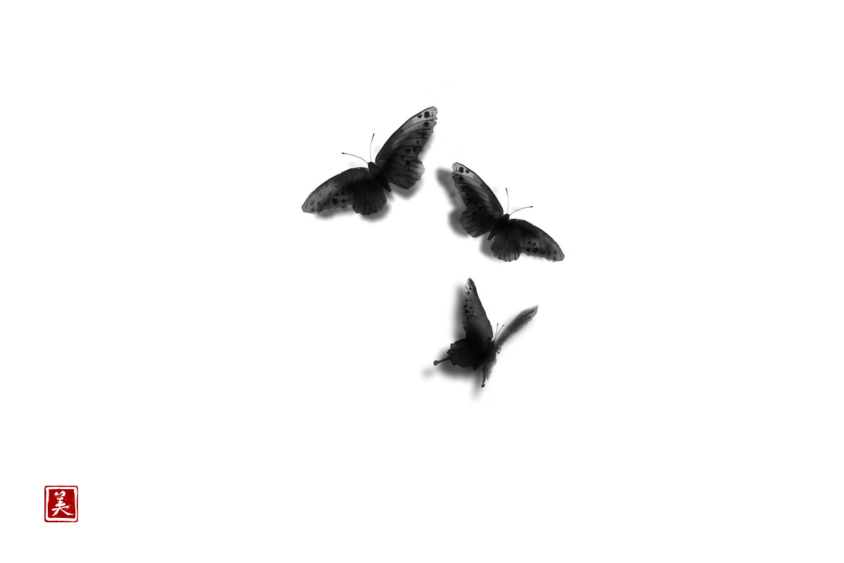 Sumi-e ink painting. Minimalism., an Illustration by Elina_Li (Photo 18 of 38)