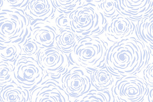 Elegant roses blue seamless pattern. Floral botanical repeating, a Pattern Graphic by Studio ANNA