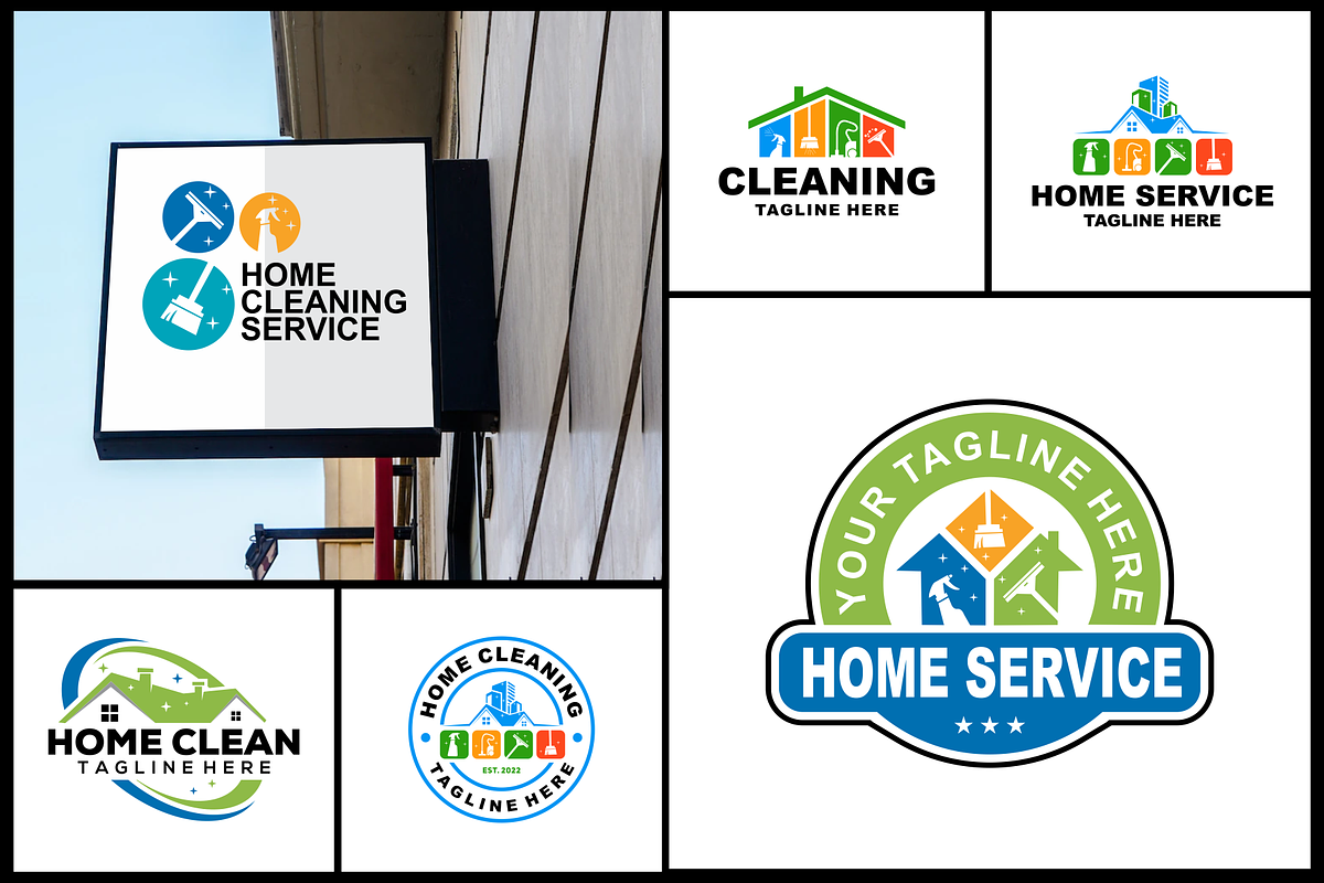 Home Cleaning Service Logo, a Branding & Logo Template by Widhidesigns (Photo 3 of 4)