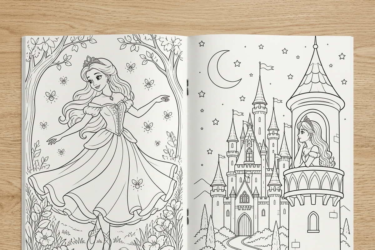 Magical Princess Coloring Book Vol42, a Person Illustration by ikarifq shop (Photo 6 of 7)