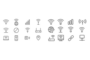Wireless technology icons, an Object Illustration by ZinetroN