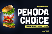 Pehoda Choice - Food Font, a Sans Serif Font by Iqsiart Studio (Thumbnail 1 of 6)
