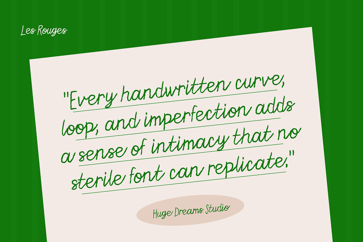 Les Rouges – Casual Script Font, a Font by Huge Dream Studio (Photo 5 of 10)