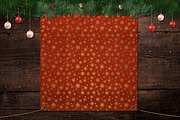 12 Christmas Red Gold Digital Papers, a Background Graphic by Orange Fox (Thumbnail 2 of 6)