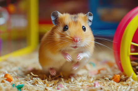 Charming hamster standing in cage, s, an Animal Photo by Pixeness