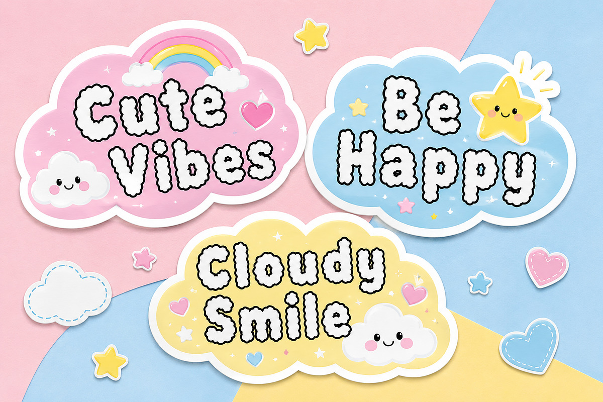 Kawaii Cloud, a Slab Serif Font by Wow Magic (Photo 4 of 4)
