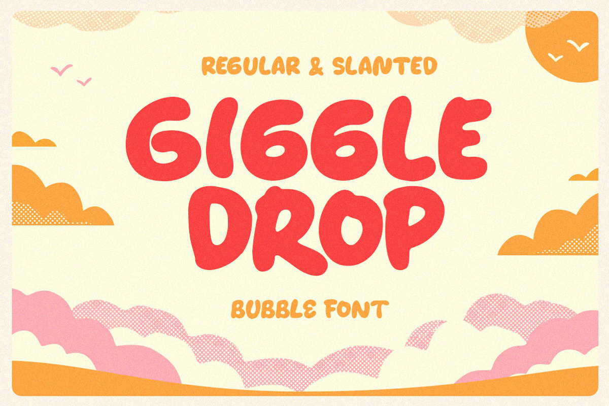 Giggle Drop Bubble Font, a Handwritten Font by Littlehand (Photo 1 of 11)