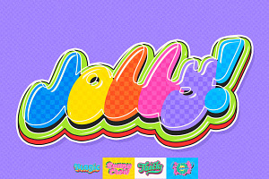 Candy Pop 3D Text Effects, a Brushes & More by Matsero