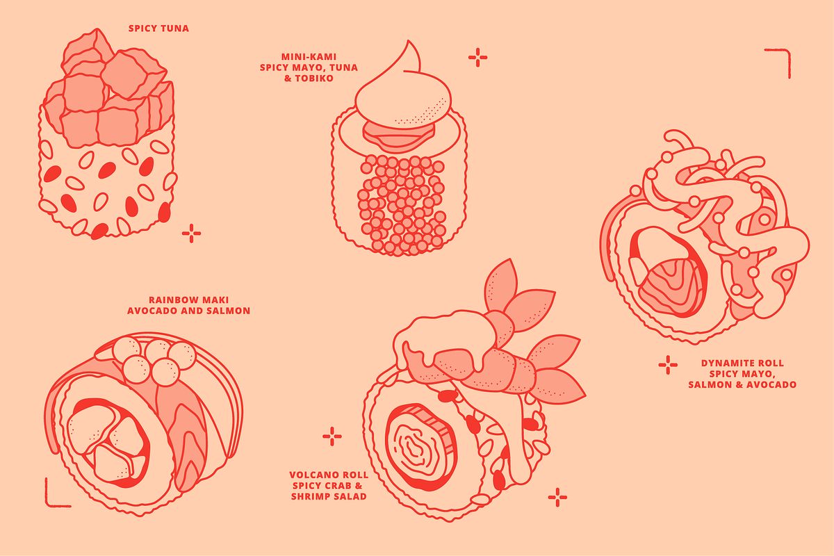 Sushi Vector Food Illustrations, a Food Illustration by TheFoodAtlas (Photo 8 of 15)