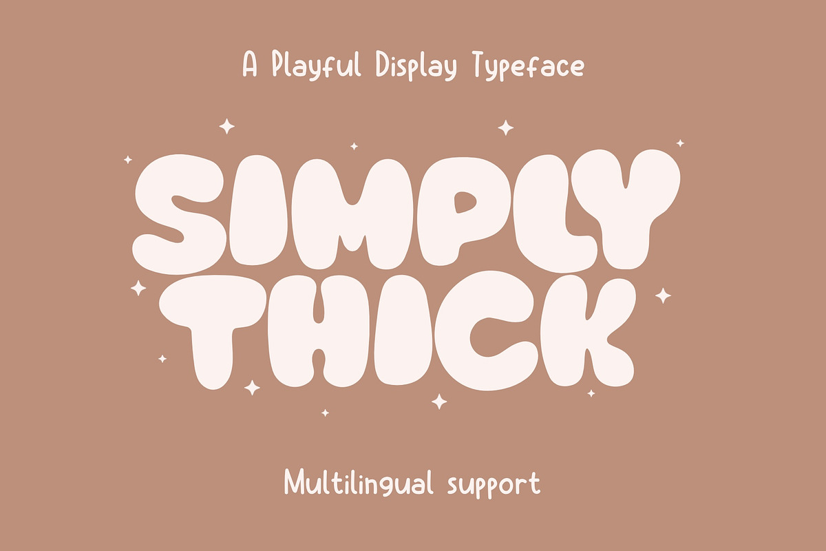 Simply Thick - Bubble Playful Font, a Sans Serif Font by ariodsgn (Photo 1 of 9)