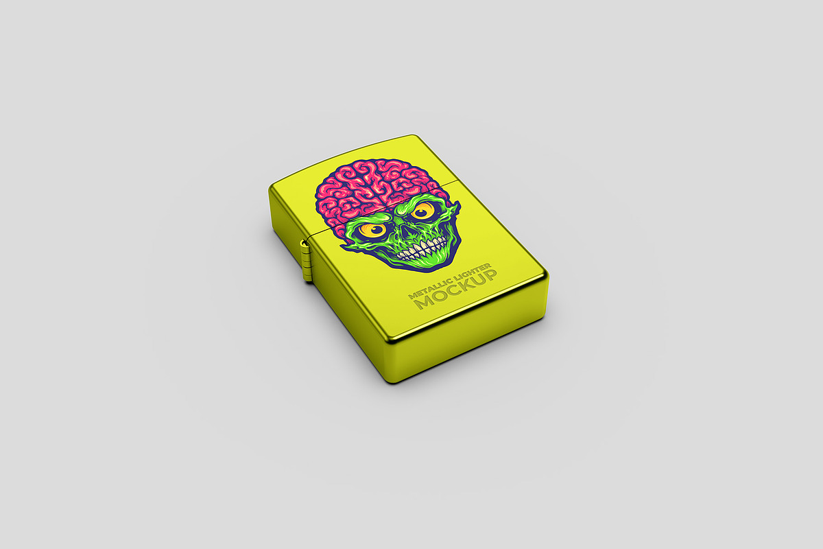 Metallic Lighter Mockup - 8 views, a Merchandise Mockup by Illusiongraphic (Photo 8 of 21)