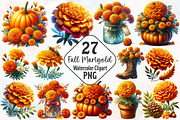 Fall Marigold Clipart, an Illustration by RobertsArt (Thumbnail 1 of 7)