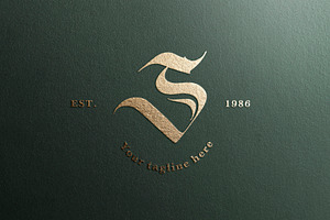 S callygraphic logotype
