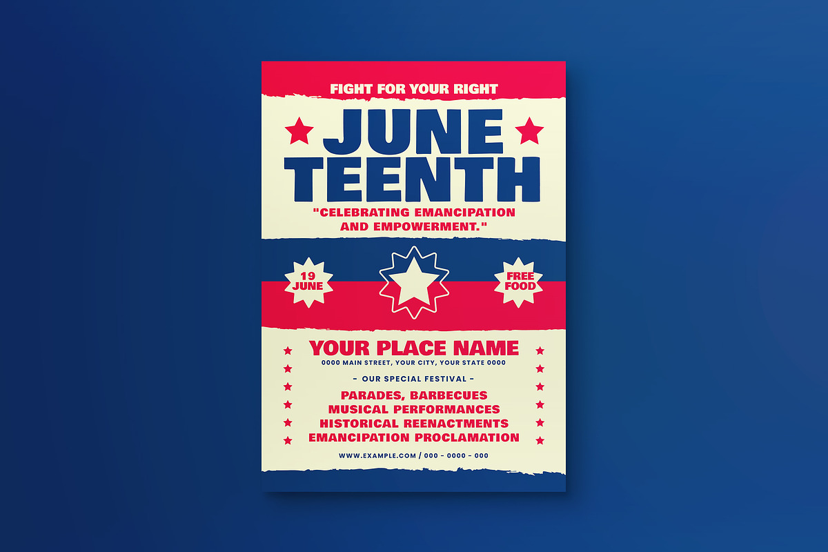 Celebration of Juneteenth Flyer, a Flyer Template by Tokosatsu (Photo 1 of 3)