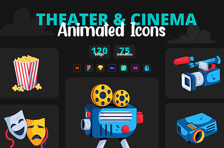 Theater and Cinema Icon Set, an Icon by Prosymbols