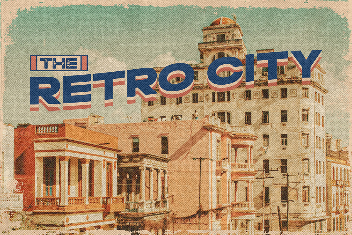 Suntage - Retro Display Sans, a Sans Serif Font by Almarkhatype (Photo 2 of 14)