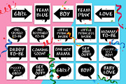 Baby Gender Reveal Photo Booth Props, a Stationery Template by DickyJiang Illustrations (Thumbnail 2 of 3)