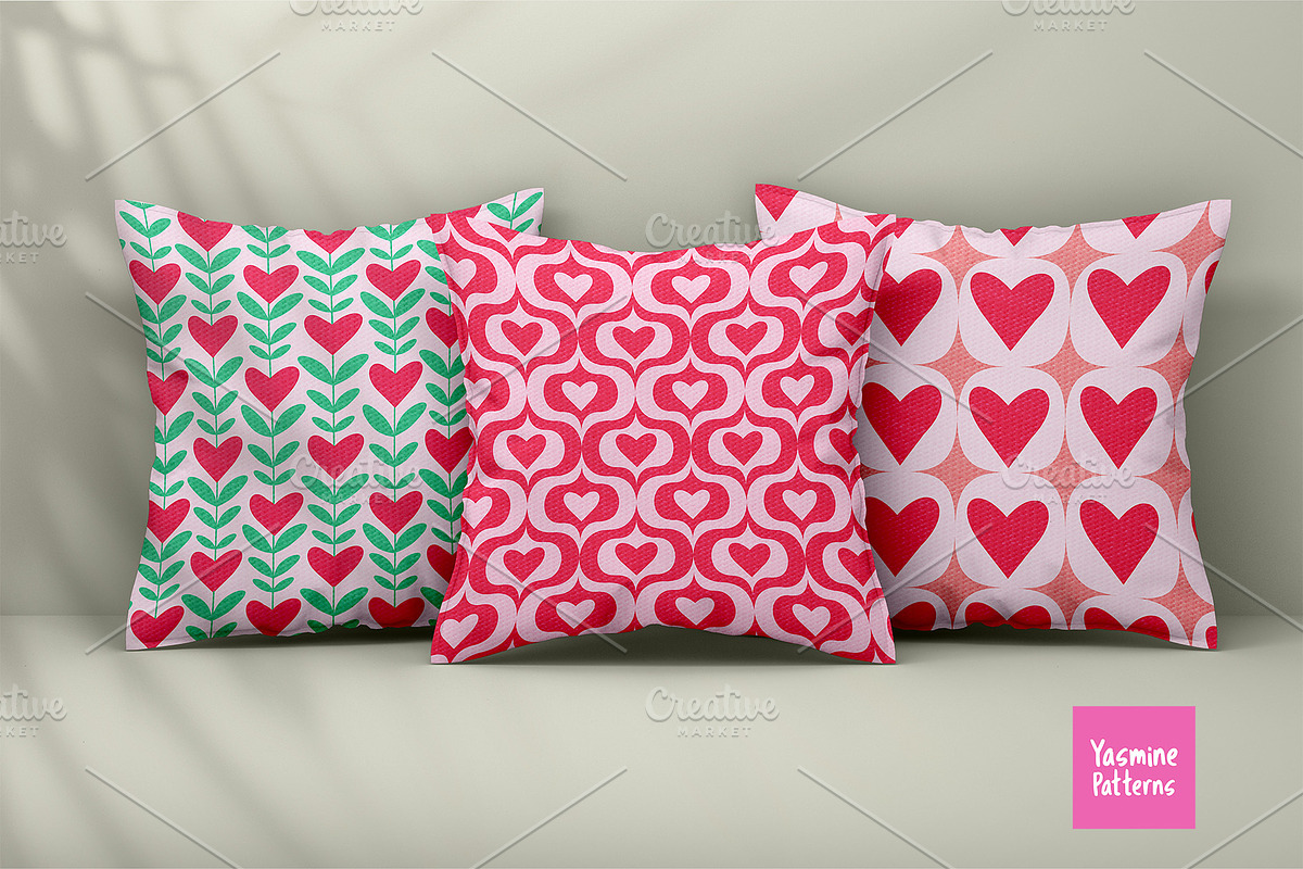Mid Mod Love Patterns collection, a Pattern Graphic by Yasmine Patterns (Photo 6 of 8)