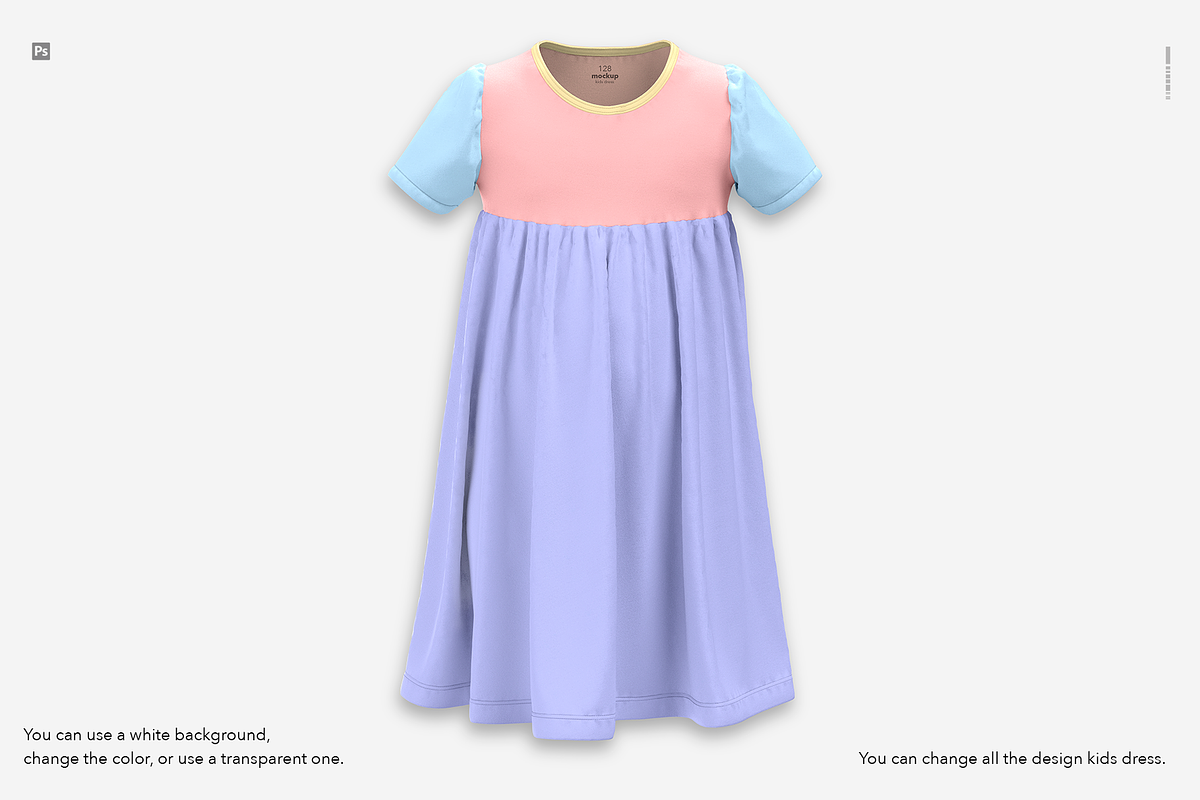 Kids dress mockup, a Bottom Mockup by Irena Matiash shop (Photo 3 of 4)