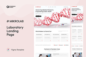 Laboratory Landing Page Figma, an UI Kit Template by peterdraw