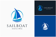 Sailboat Cruise Ocean Logo, a Branding & Logo Template by ika trisiana (Thumbnail 1 of 2)