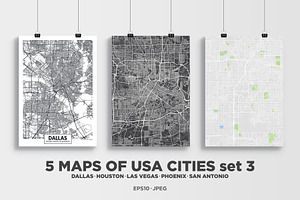5 maps of USA cities 3, a Transportation Illustration by MaximGertsen