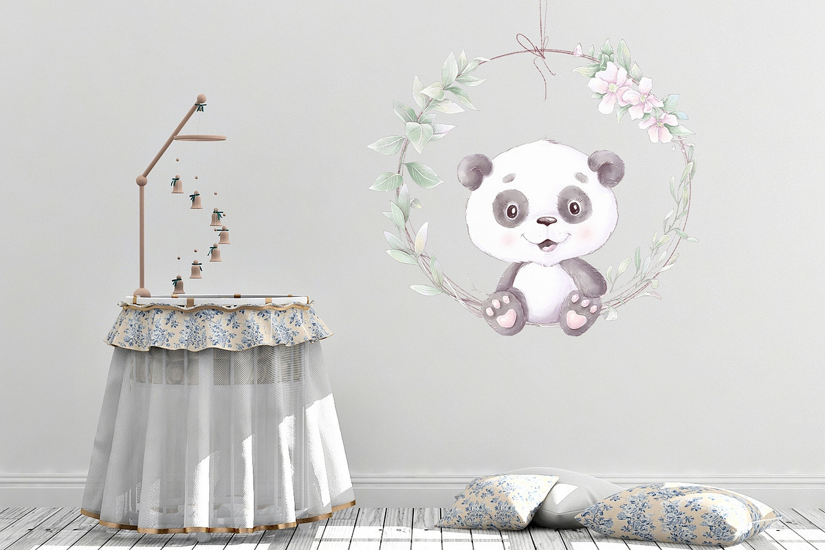 Nursery clipart Cute Panda, an Animal Illustration by Yuliya Art (Photo 6 of 9)