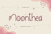 Moonthea Friendly Handwritten Font, a Handwritten Font by infernostudio3 (Thumbnail 1 of 11)