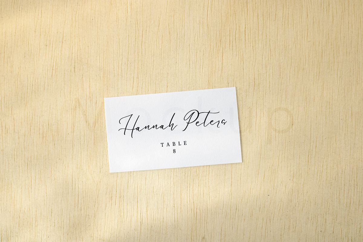 Simple 2x3.5 Table Name Card Mockup, a Print Template by ILLONA GRAPHICS (Photo 5 of 6)
