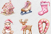 Watercolor Pink Gingerbread Clipart, an Illustration by Black Bird Studio (Thumbnail 2 of 6)