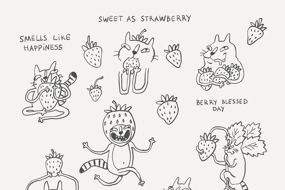 Strawberry Cats, a Graphic by Anastasiya Klempach (Photo 13 of 13)