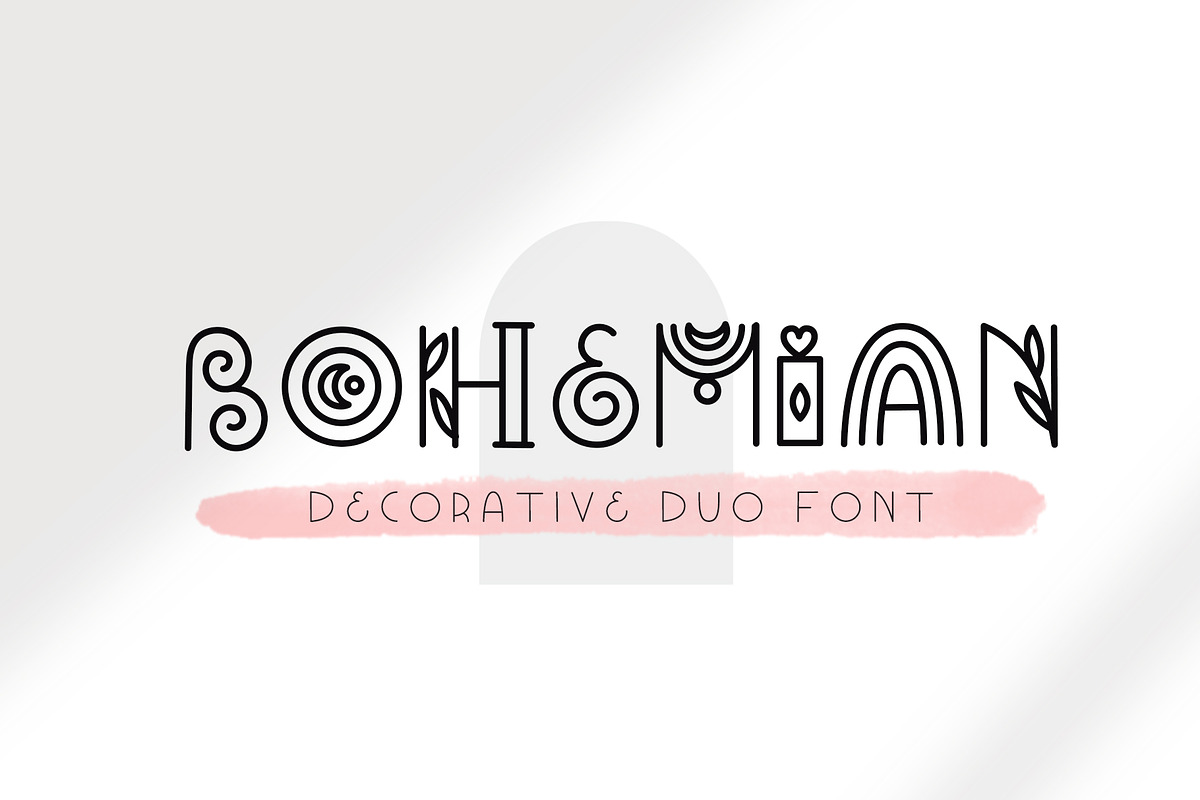Bohemian - Decorative font duo, a Font by JuliyArt (Photo 1 of 10)