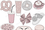 Weekend Clipart, an Illustration by GlamArtZhanna (Thumbnail 3 of 5)