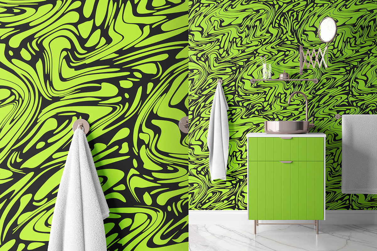 Green Liquid Shapes, a Texture Graphic by MalyskaStudio (Photo 4 of 15)